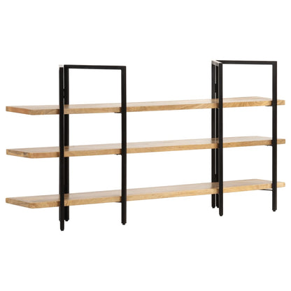 vidaXL Libreria a 3 Livelli 160x31x80 cm in Legno Massello di Mango