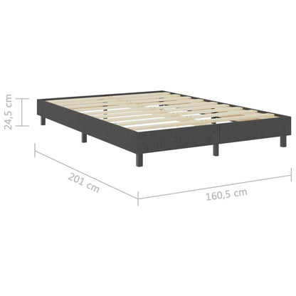 vidaXL Letto a Molle Grigio in Tessuto 160x200 cm