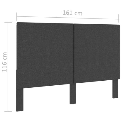 vidaXL Testiera Letto Grigio Scuro in Tessuto 160x200 cm