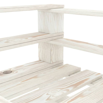 vidaXL Poltrona da Giardino su Pallet in Legno Bianco