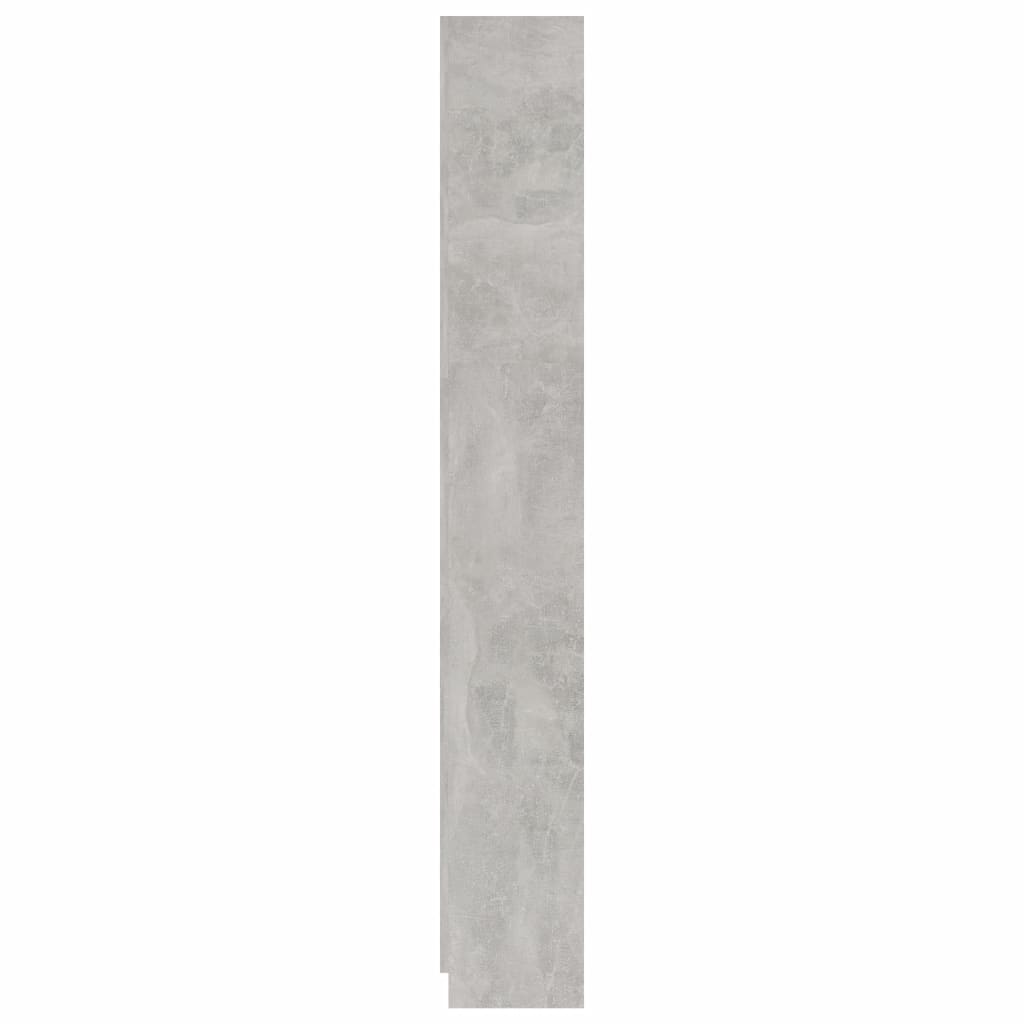 vidaXL Libreria 5 Ripiani Grigio Cemento 60x24x175cm Legno Multistrato