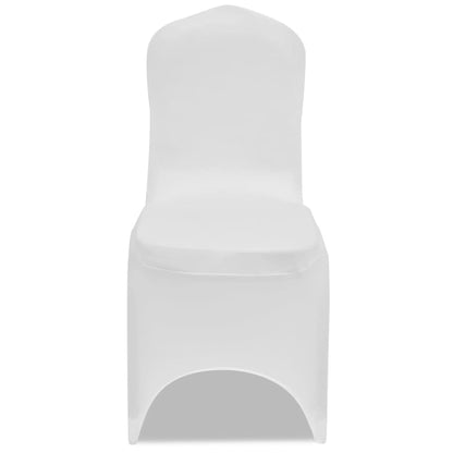 vidaXL Coprisedie in Tessuto Elasticizzato Bianco 30 pz