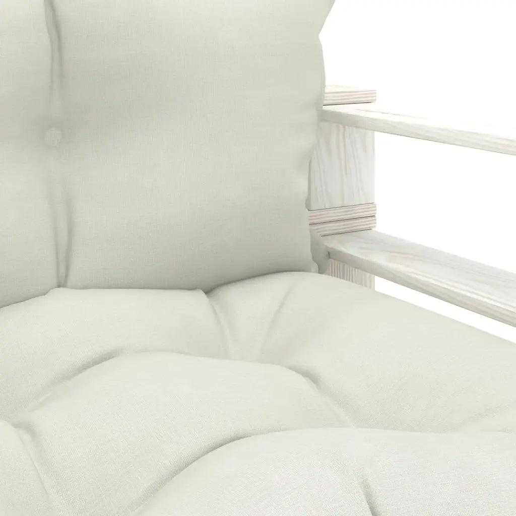 vidaXL Poltrona da Giardino Pallet con Cuscini Beige in Legno VIDAXL