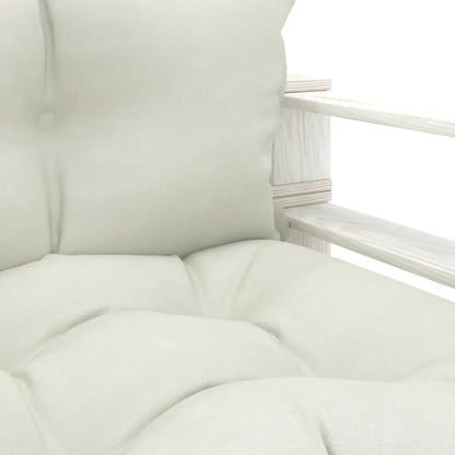 vidaXL Poltrona da Giardino Pallet con Cuscini Beige in Legno VIDAXL