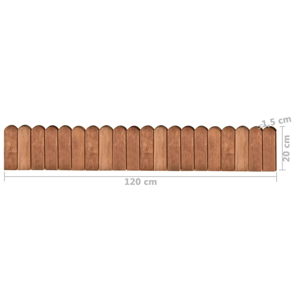 vidaXL Rotoli di Bordura 2 pz 120 cm in Legno di Pino Impregnato VIDAXL