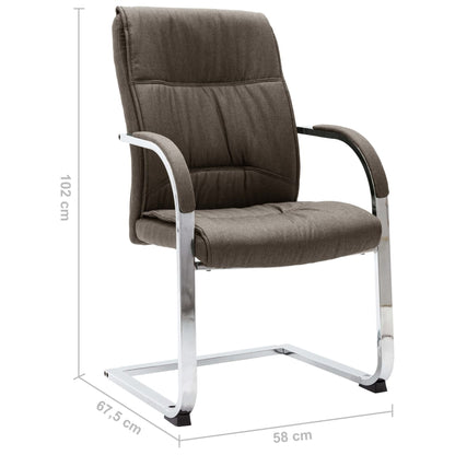 vidaXL Sedia da Ufficio a Sbalzo Grigio Talpa in Tessuto