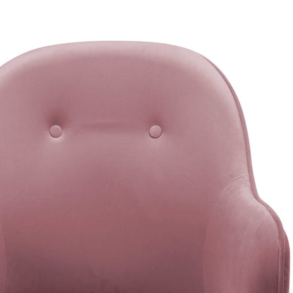vidaXL Sedia a Dondolo Rosa in Velluto
