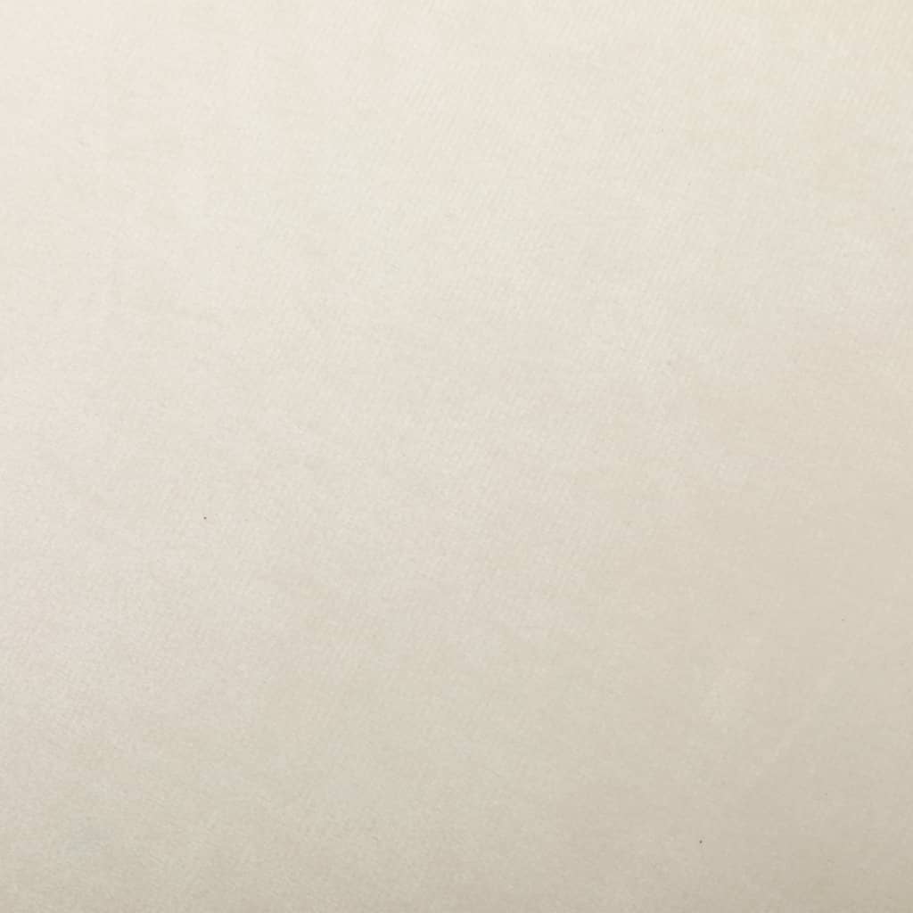 vidaXL Sedia a Dondolo in Velluto Crema Bianco
