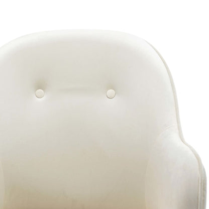 vidaXL Sedia a Dondolo in Velluto Crema Bianco