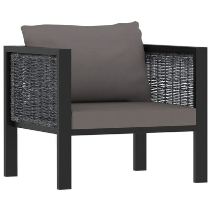 vidaXL Set Divani da Giardino 8 pz con Cuscini in Polyrattan Antracite