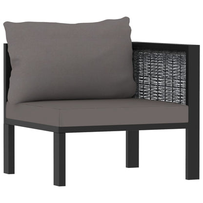 vidaXL Set Divani da Giardino 8 pz con Cuscini in Polyrattan Antracite