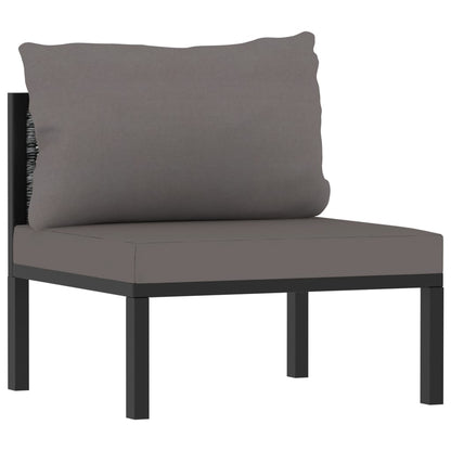 vidaXL Set Divani da Giardino 8 pz con Cuscini in Polyrattan Antracite
