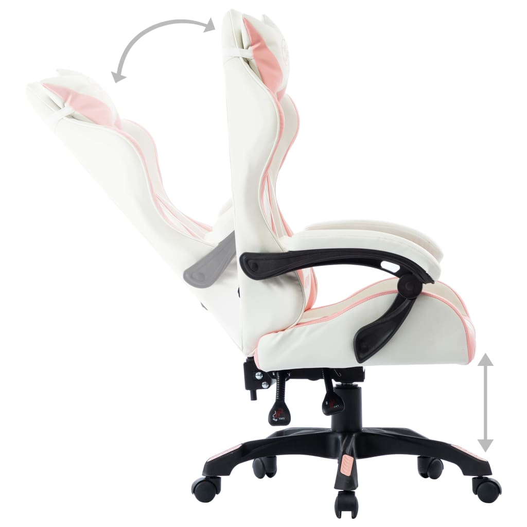 vidaXL Sedia da Gaming Rosa in Similpelle