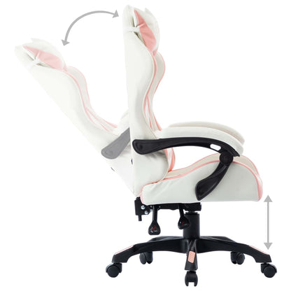 vidaXL Sedia da Gaming Rosa in Similpelle