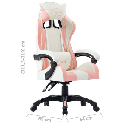 vidaXL Sedia da Gaming Rosa in Similpelle
