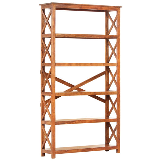 vidaXL Libreria 100x30x180 cm Legno Massello Acacia Finitura Ambra