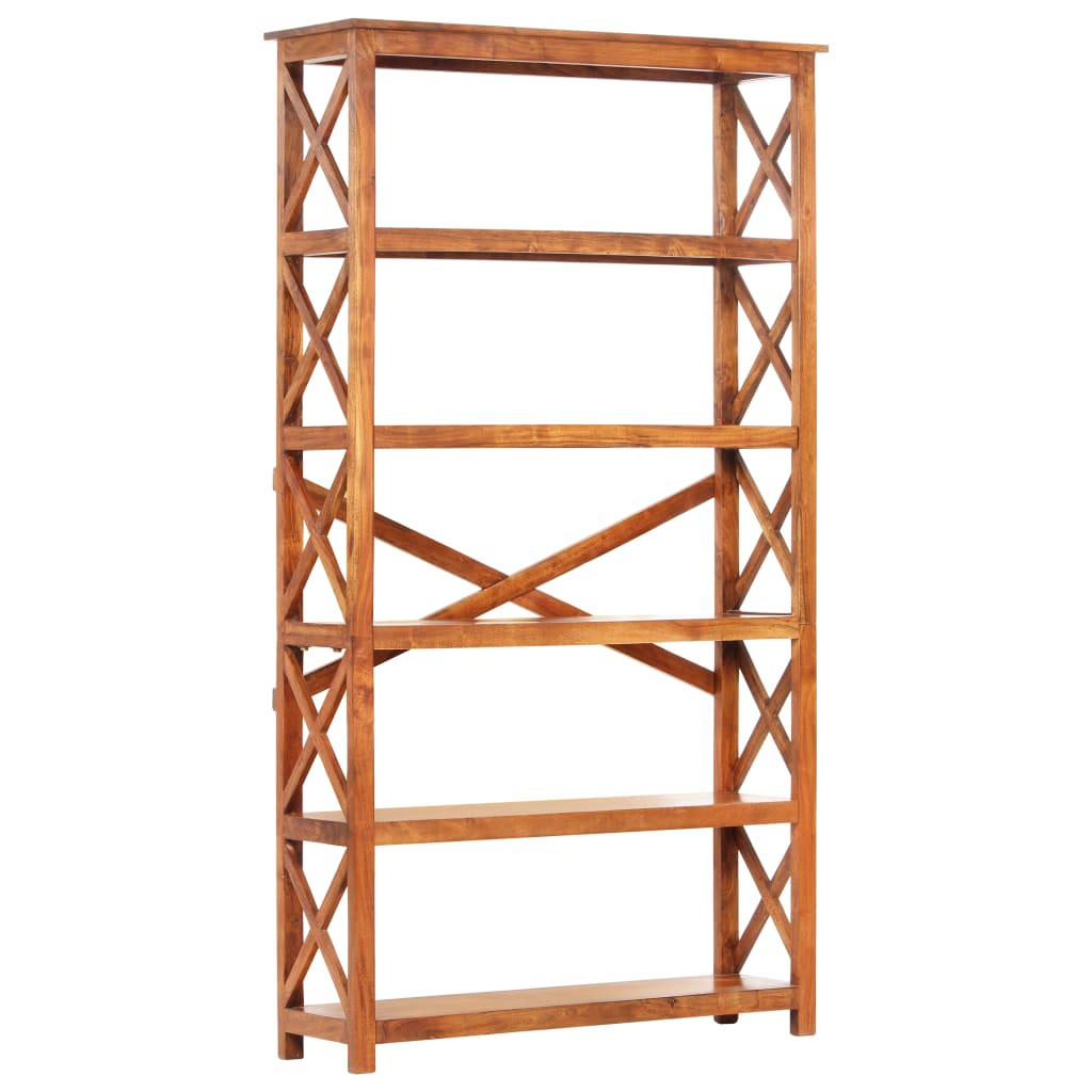 vidaXL Libreria 100x30x180 cm Legno Massello Acacia Finitura Ambra