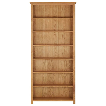 vidaXL Libreria a 7 Ripiani 90x22,5x200 cm in Massello di Rovere