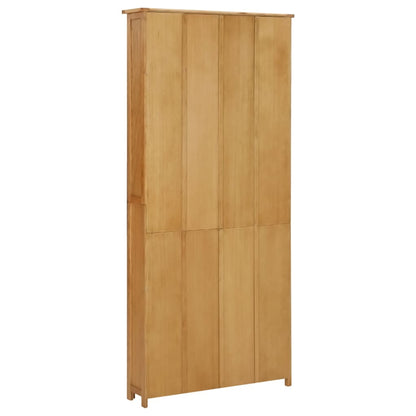 vidaXL Libreria a 7 Ripiani 90x22,5x200 cm in Massello di Rovere