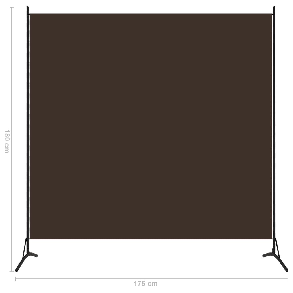 vidaXL Paravento Marrone 175x180 cm in Tessuto