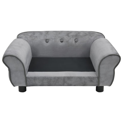 vidaXL Divano per Cani Grigio 72x45x30 cm in Peluche