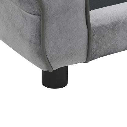 vidaXL Divano per Cani Grigio 72x45x30 cm in Peluche