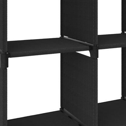 vidaXL Mensola con 4 Vani a Cubo Nera 69x30x72,5 cm in Tessuto