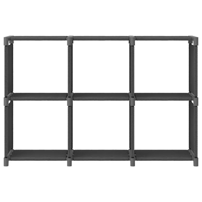 vidaXL Mensola con 6 Vani a Cubo Grigia 103x30x72,5 cm in Tessuto