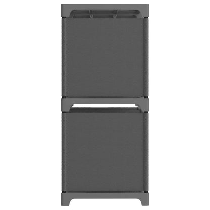 vidaXL Mensola con 6 Vani a Cubo Grigia 103x30x72,5 cm in Tessuto