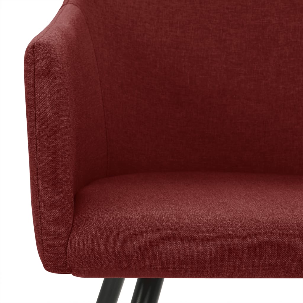 323101 vidaXL Dining Chairs 2 pcs Wine Red Fabric