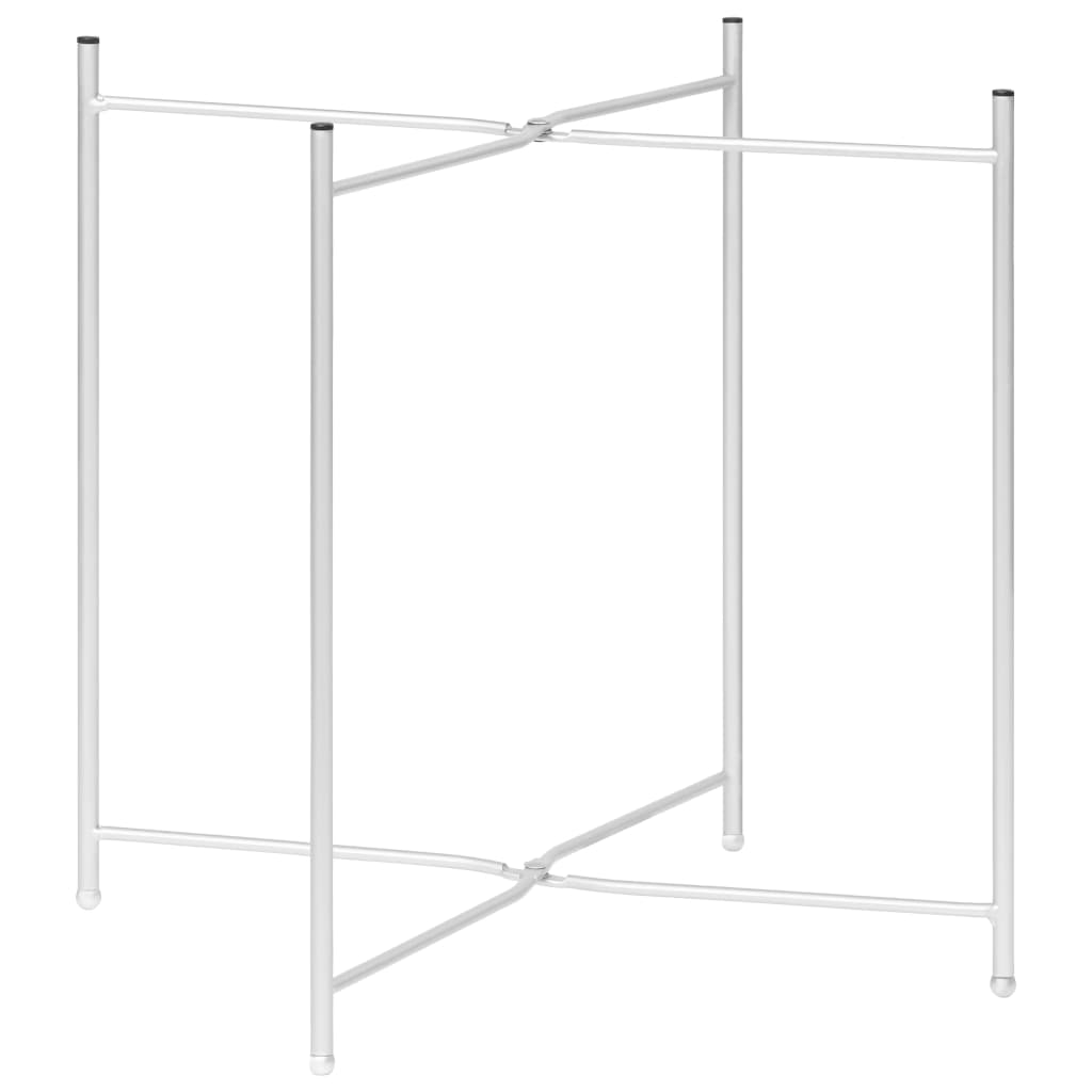 vidaXL Tavolino Laterale Argento 40x40x41 cm in Vetro