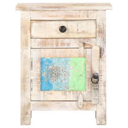 vidaXL Comodino 40x30x50 cm in Legno di Acacia Grezzo