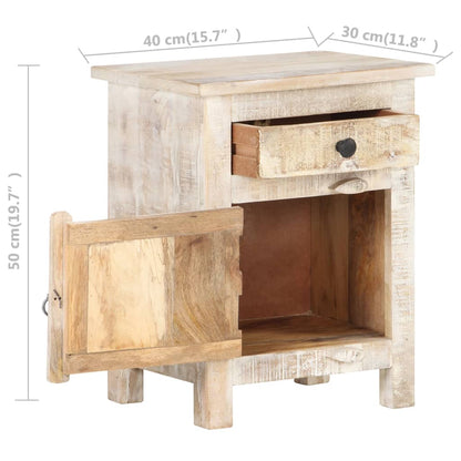 vidaXL Comodino 40x30x50 cm in Legno di Acacia Grezzo