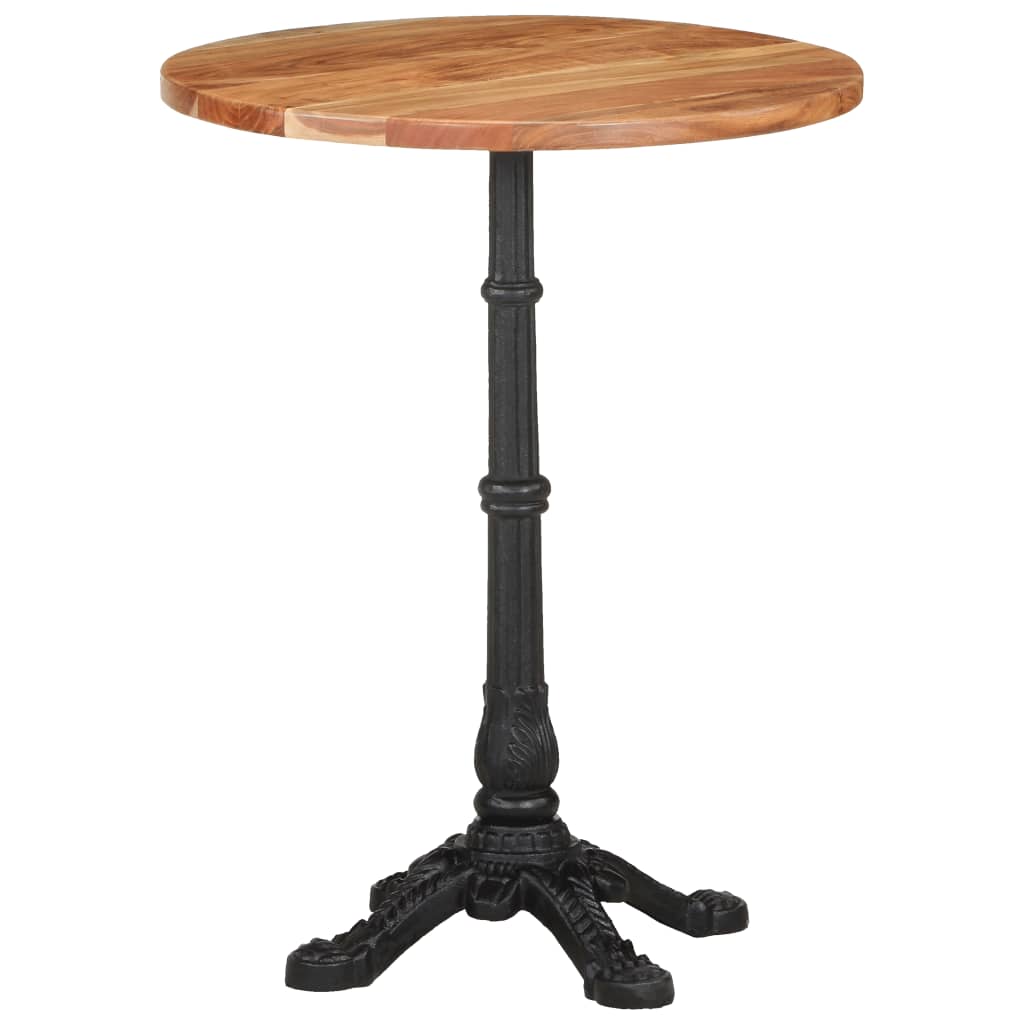 vidaXL Tavolino da Bistrot Ø60x76 cm in Legno Massello di Acacia