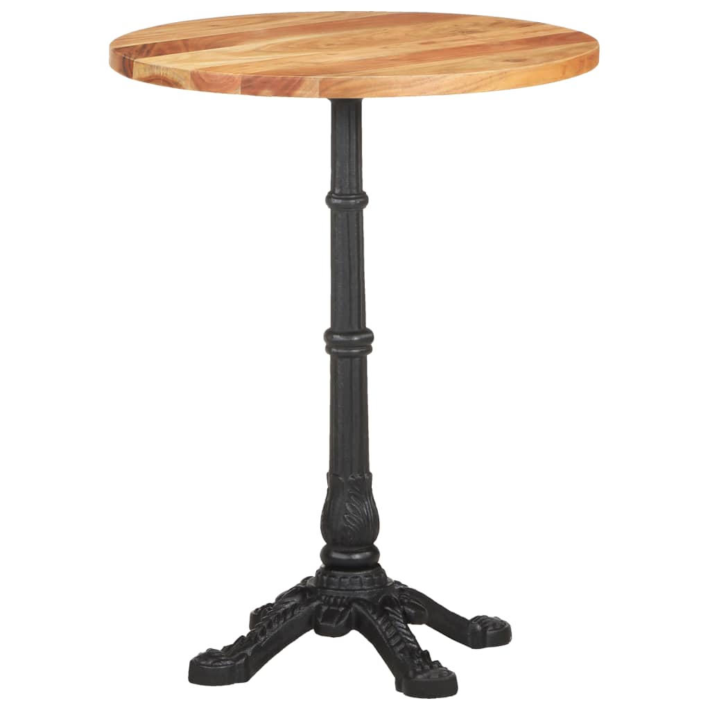 vidaXL Tavolino da Bistrot Ø60x76 cm in Legno Massello di Acacia