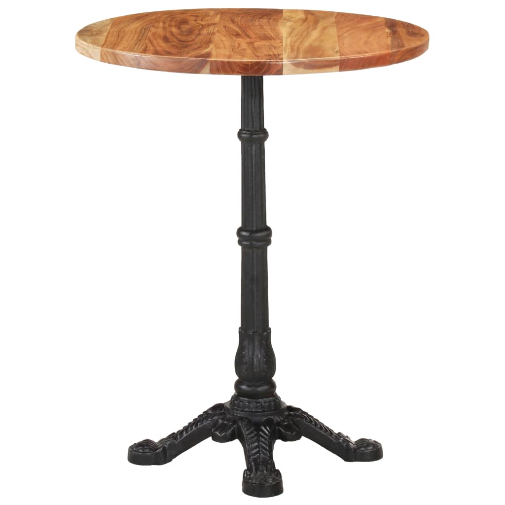 vidaXL Tavolino da Bistrot Ø60x76 cm in Legno Massello di Acacia