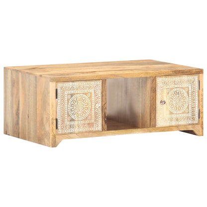 vidaXL Tavolino da Salotto 90x50x35 cm in Legno Massello di Mango