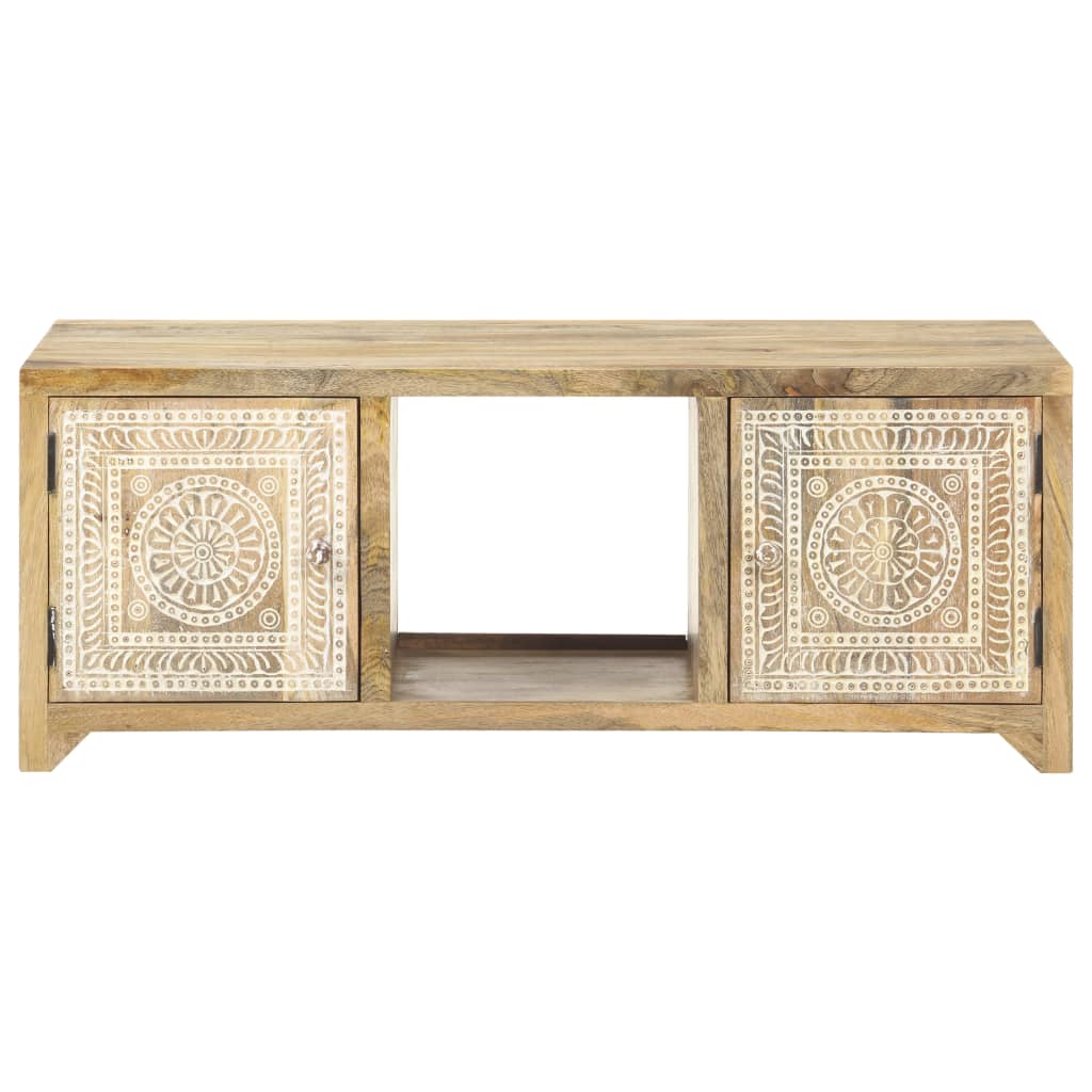 vidaXL Tavolino da Salotto 90x50x35 cm in Legno Massello di Mango