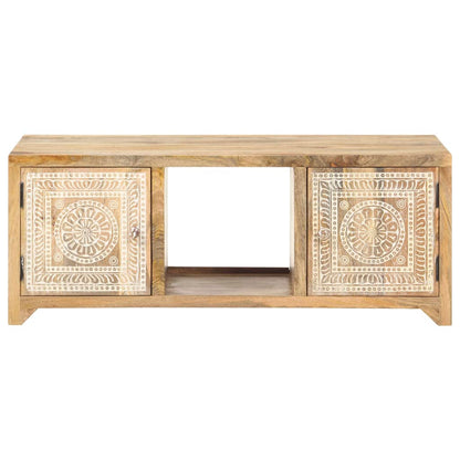 vidaXL Tavolino da Salotto 90x50x35 cm in Legno Massello di Mango