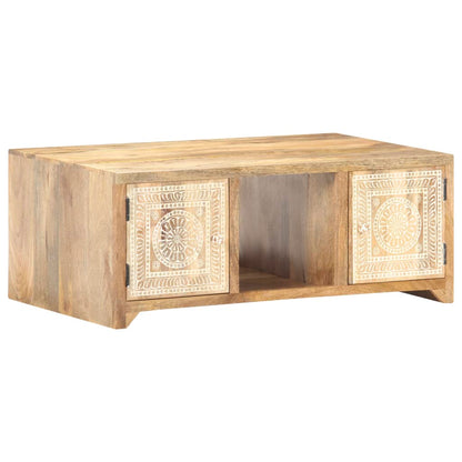 vidaXL Tavolino da Salotto 90x50x35 cm in Legno Massello di Mango