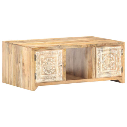 vidaXL Tavolino da Salotto 90x50x35 cm in Legno Massello di Mango