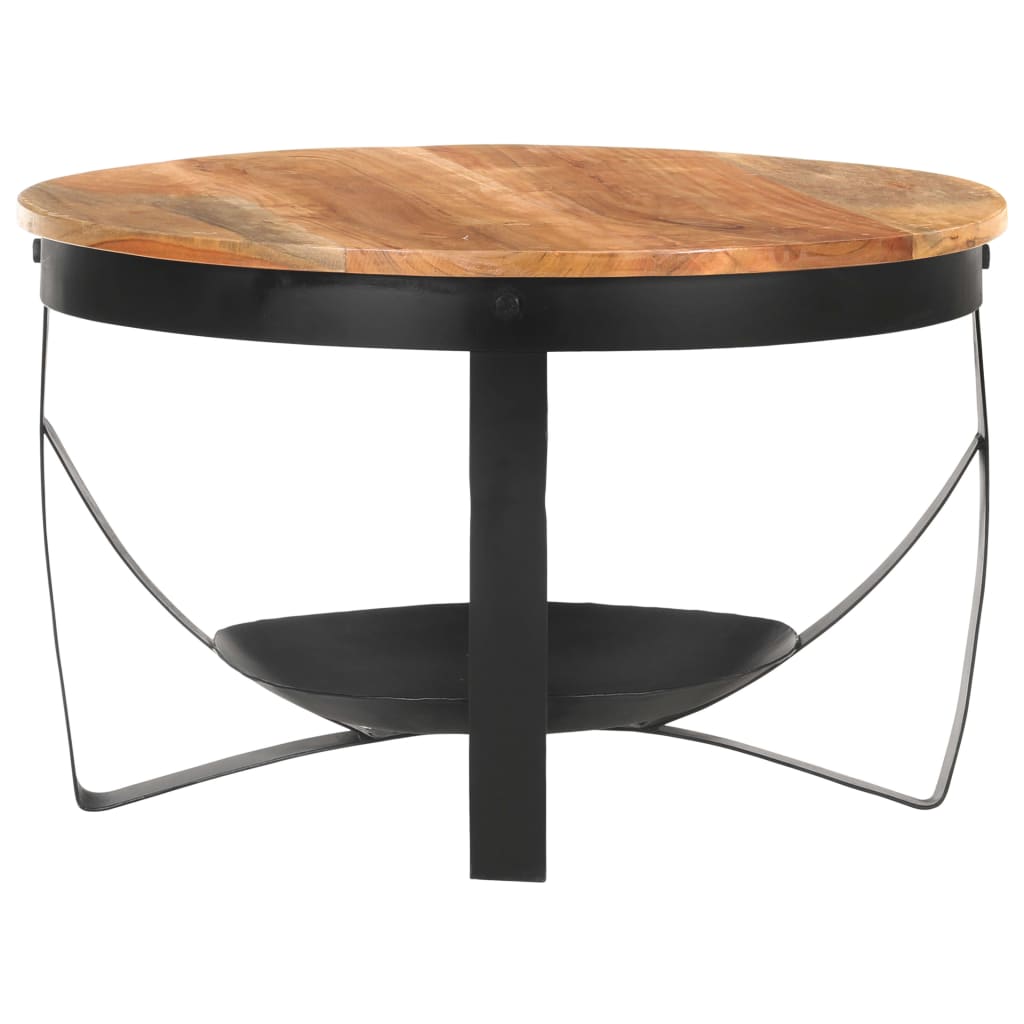 vidaXL Tavolino da Salotto Ø68x43 cm in Legno Massello di Acacia