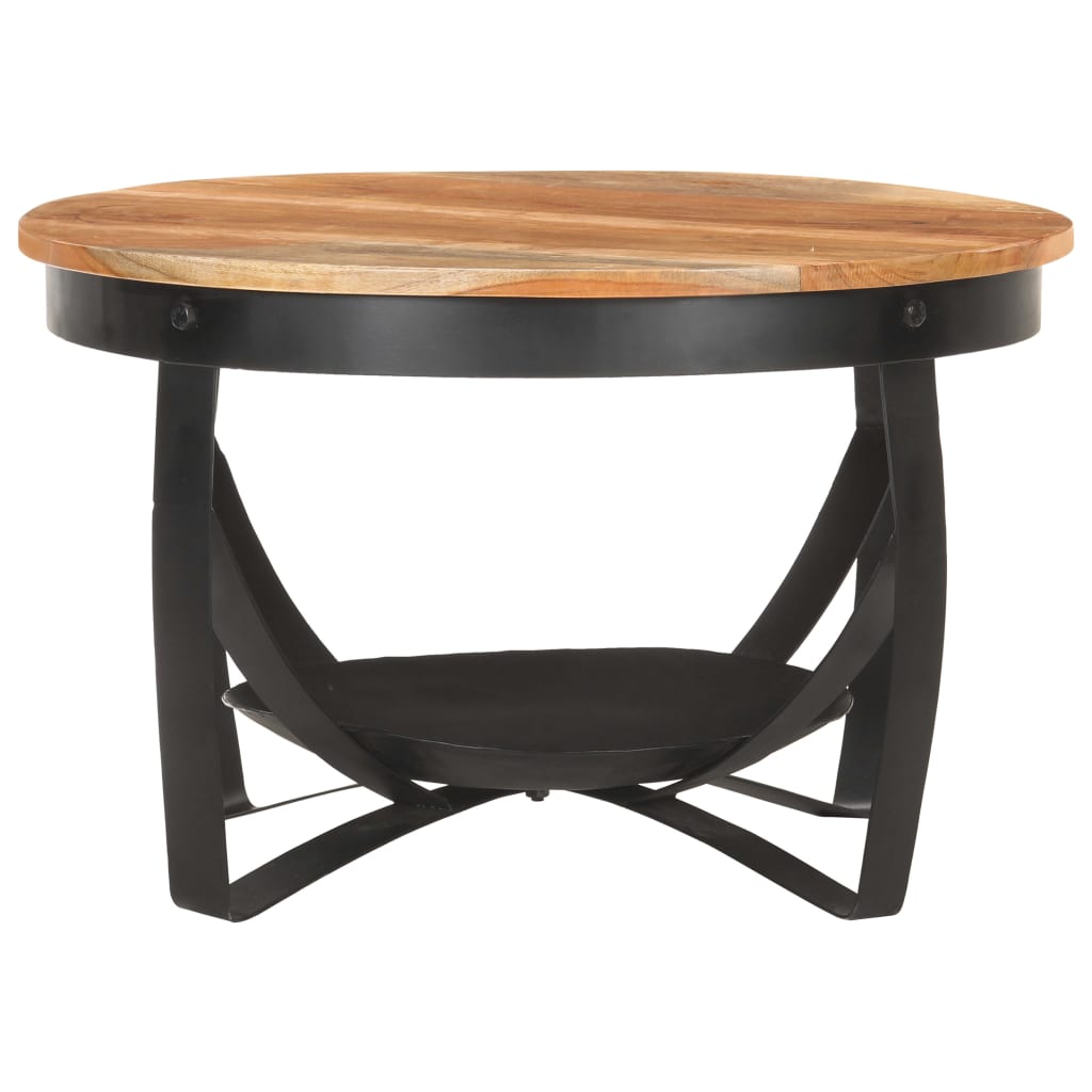 vidaXL Tavolino da Salotto Ø68x43 cm in Legno Massello di Acacia