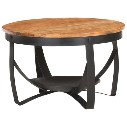 vidaXL Tavolino da Salotto Ø68x43 cm in Legno Massello di Acacia