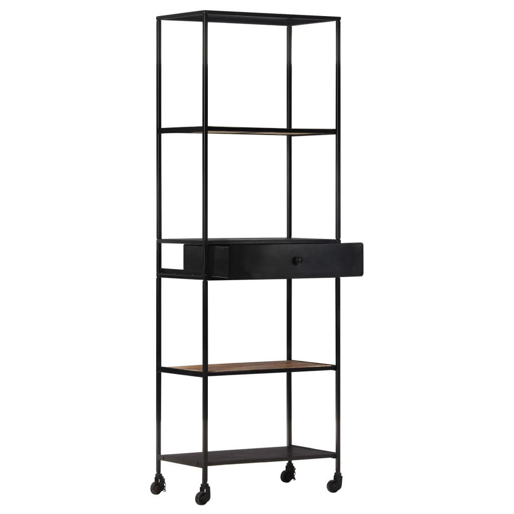 vidaXL Libreria 60x35x180 cm in Legno di Mango Grezzo e Ferro