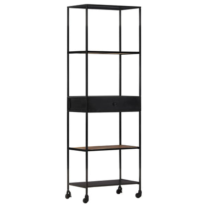 vidaXL Libreria 60x35x180 cm in Legno di Mango Grezzo e Ferro