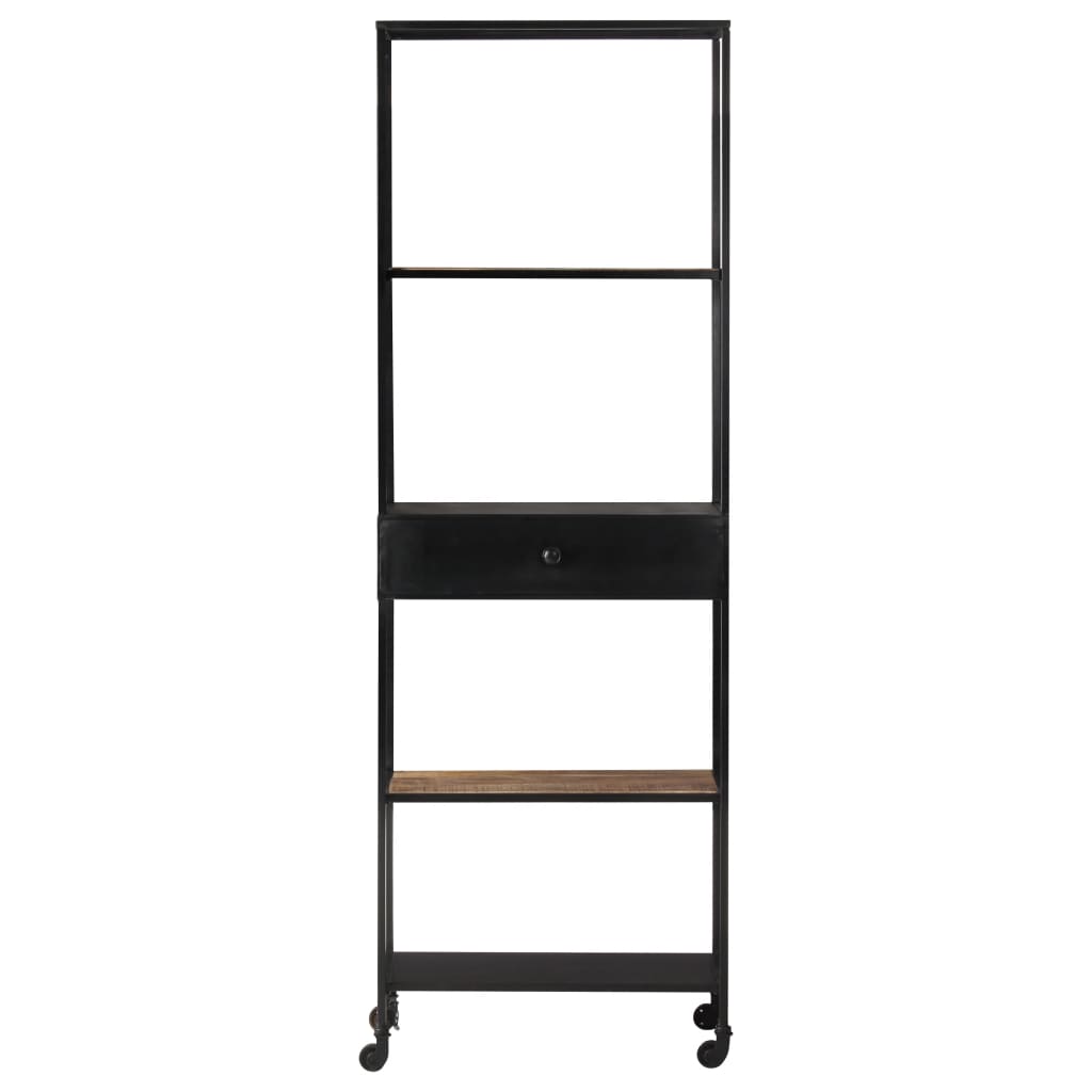 vidaXL Libreria 60x35x180 cm in Legno di Mango Grezzo e Ferro