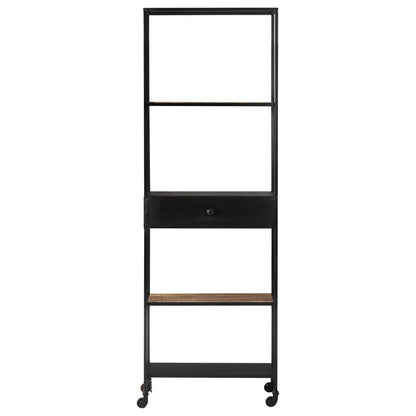 vidaXL Libreria 60x35x180 cm in Legno di Mango Grezzo e Ferro