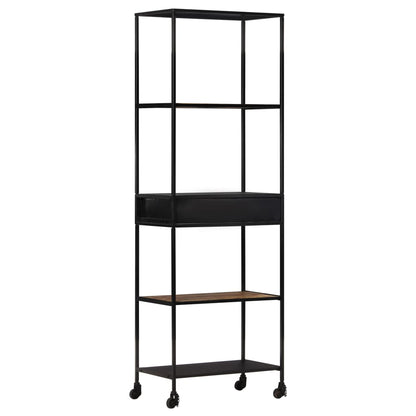 vidaXL Libreria 60x35x180 cm in Legno di Mango Grezzo e Ferro