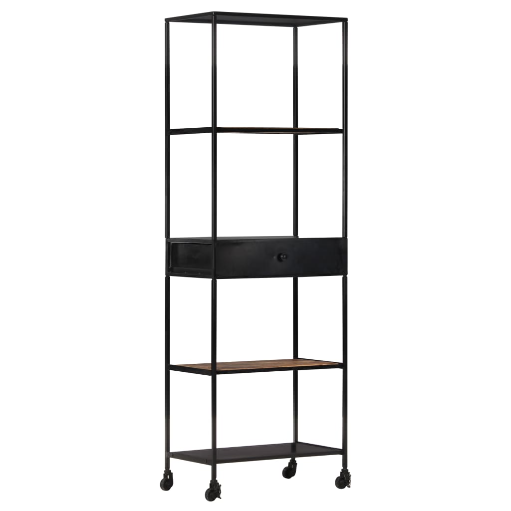 vidaXL Libreria 60x35x180 cm in Legno di Mango Grezzo e Ferro